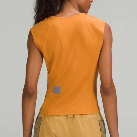 Lululemon Cap Sleeve Hiking Tank in Autumn Orange size 6 - Picture 3 of 10